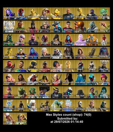 #SM6647[PC/PSN/XBOX] 219 skins | Gold Brutus | Gold Meowscles | Gold Midas | Gold TNTina | Hades | Midas Rex | Son Goku | Malik | Menace | The Imagined | Lynx | The Foundation — image 4