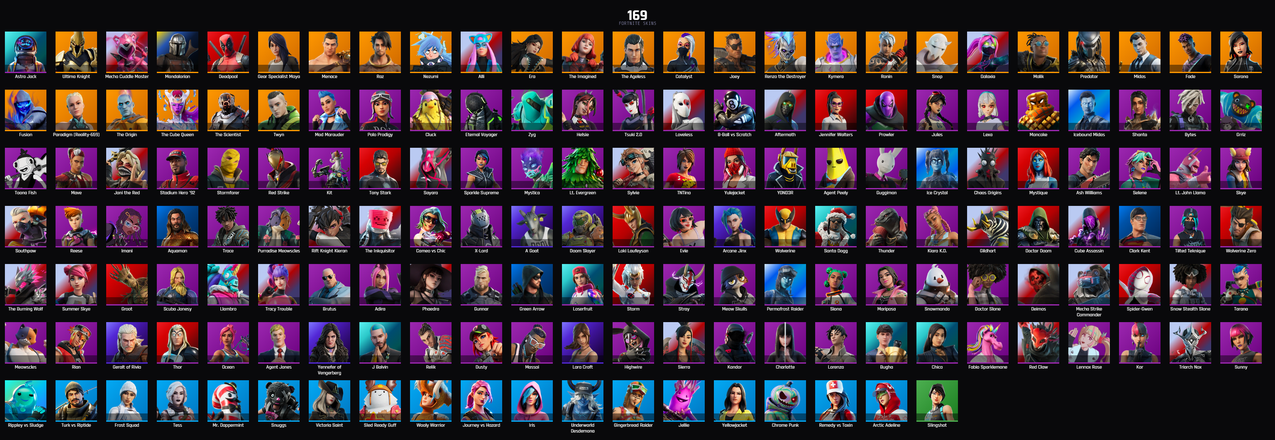 PC PSN XBOX 169 SKINS / POLO PRODIGY / ASTRO JACK / GALAXIA / ARCANE JINX / MIDAS / TONY STARK / MYSTIQUE / LARA CROFT / SPIDER-GWEN — image 1