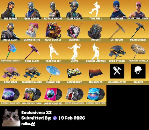 [PC/PSN/XBOX] 27 skins | OG STW | The Reaper | Blue Squire | Royale Knight | Elite Agent | Rogue Agent | STAGE 5 | STAGE 5 | Dark Voyager | The Visito — image 5