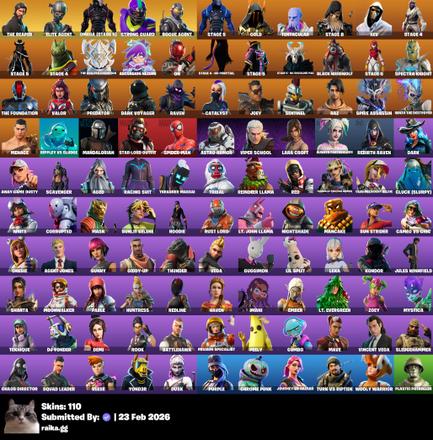 [PC/PSN/XBOX] 110 skins | The Reaper | Elite Agent | Omega (stage 5) | Strong Guard | Rogue Agent | STAGE 5 | Gold | Tentacular | STAGE 8 | XEV | Stag — image 1