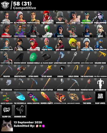 🐞 [PC/PSN/XBOX] 168 skins 🪸 Leviathan Axe 🍓 Gold Midas 🦉 Mizuki 💛 Fusion 🌊 The Origin 🎀 Peter Griffin 🥝 Valeria 🦢 Raptor ☄️ The Ageless 🧁 Optimus Prime 💙 Backlash 🌻 Nezumi 💥 450 VB — image 8