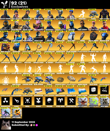 🪐 [PC/PSN/XBOX] 254 skins 🐉 OG STW 💎 Black Knight 🎀 Leviathan Axe 🌸 Sparkle Specialist 💥 The Reaper 🩵 Blue Squire 👑 Royale Knight 🎯 Elite Agent 💛 Gold Kratos 🌄 Lara Croft 🌌 Galaxia 🦋 Chun-li 🍓 Sakura 🦉 Mike Lowrey 💰 800 VB — image 2