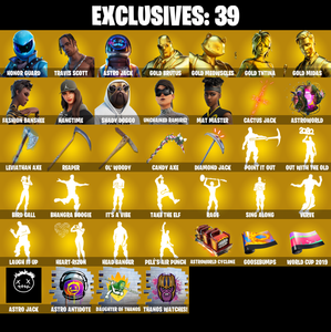 (PC/PSN/XBOX) 462 SKINS 🍒 Honor Guard 🍒 Travis Scott 🍒 Astro Jack 🍒 Gold Brutus 🍒 Gold Meowscles 🍒 Gold TNTina 🍒 Gold Midas 🍒 Fashion Banshee 🍒 900 V-Buck PARENTAL CONTROL — Fortnite account listing
