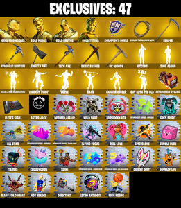(PC) 367 SKINS 🔥 Gold Meowscles 🔥 Gold Midas 🔥 Gold Brutus 🔥 Gold TNTina 🔥 Menace 🔥 Predator 🔥 Galaxy Scout 🔥 Raz 🔥 Omegarok 🔥 1000 VB | PARENTAL CONTROLS — Fortnite account listing