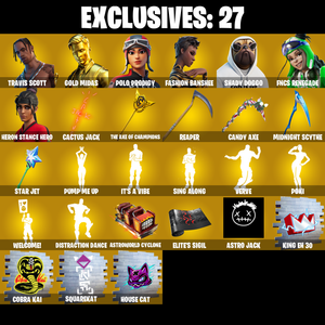 (PC/PSN/XBOX) 435 SKINS 🍒 Travis Scott 🍒 Gold Midas 🍒 Polo Prodigy 🍒 Fashion Banshee 🍒 Shady Doggo 🍒 FNCS Renegade 🍒 Heron Stance Hero 🍒 Frostbite 🍒 0 V-Buck PARENTAL CONTROL — Fortnite account listing