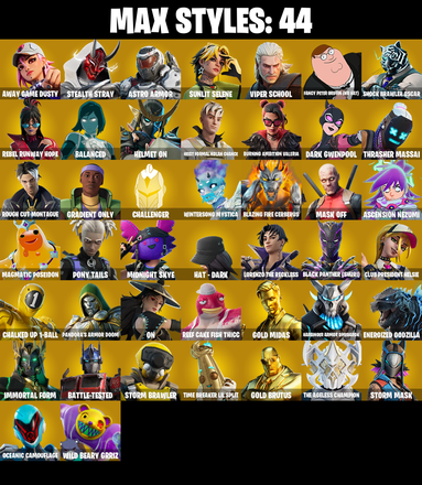 (PC/PSN/XBOX) 150 SKINS 🍒 Gold Midas 🍒 Gold Brutus 🍒 Fade 🍒 Kymera 🍒 Peter Griffin 🍒 Hades 🍒 Ronin 🍒 Omegarok 🍒 Mizuki 🍒 Optimus Prime 🍒 Malik 🍒 1400 V-Buck PARENTAL CONTROL — image 3