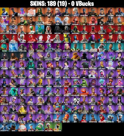 (PC/PSN/XBOX) 189 SKINS π Renegade Raider π Point Patroller π Fade π Kymera π Peter Griffin π Hades π Ronin π Torin π Omegarok π 0 V-Buck PARENTAL CONTROL β image 2