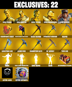 (PC/PSN/XBOX) 212 SKINS 🍒 Gold Midas 🍒 Gold Brutus 🍒 Gold TNTina 🍒 Gold Meowscles 🍒 Lina Scorch 🍒 Hades 🍒 Sorana 🍒 Fusion 🍒 2050 V-Buck PARENTAL CONTROL — Fortnite account listing