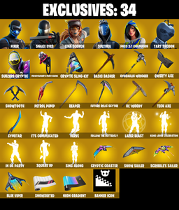 (PC/PSN/XBOX) 257 SKINS 🍒 Master Chief 🍒 Fixer 🍒 Snake Eyes 🍒 Lina Scorch 🍒 Sultura 🍒 FNCS 3:1 Champion 🍒 Tart Tycoon 🍒 800 V-Buck PARENTAL CONTROL — Fortnite account listing