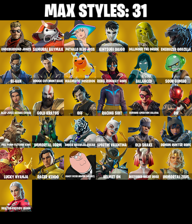(PC/PSN/XBOX) 119 SKINS / Renegade Raider π° Master Chief π° Gold Kratos π° Florin π° Subzero Cryptic π° Vivi Chroma π° Valeria π° 200 V-Bucks PARENTAL CONTROL β image 3