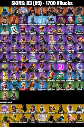 ❤️PC/XBOX/NIN❤️ 83 SKINS ❤️ HONOR GUARD ❤️ BRILLIANT BOMBER ❤️ INDIGO KUNO ❤️ ECHO ❤️ NOG OPS ❤️ REAPER ❤️ LAGUNA ❤️ DASHA ❤️ PEELY ❤️ HELSIE ❤️ MONGRAAL ❤️ CALAMITY MAX ❤️ 1700 VBUCKS ❤️ — image 1