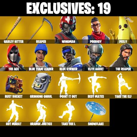 [PC/PSN/XBOX] ✨ 103 Skins ✨ The Reaper ✨ Elite Agent ✨ Reaper ✨ Take The L ✨ Peely ✨ Blue Team Leader ✨ Blue Striker ✨ Ghoul Trooper ✨ Aura ✨ Skull Trooper ✨ 300 V-BUCKS — image 1