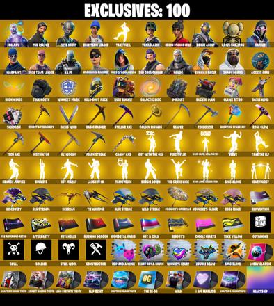 [PC/XBOX/PSN] 208 SKINS | OG STW | Galaxy | Take The L | The Reaper | Elite Agent | Blue Team Leader | Trailblazer | Heron Stance Hero | Rogue Agent | Xander — image 1
