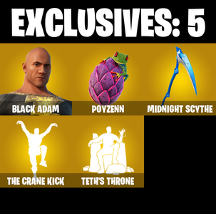 (PC/PSN/XBOX) 162 SKINS ๐ Black Adam ๐ Peter Griffin ๐ Hades ๐ Ronin ๐ Omegarok ๐ Mizuki ๐ Optimus Prime ๐ Kado Thorne ๐ 0 V-Buck PARENTAL CONTROL โ Fortnite account listing