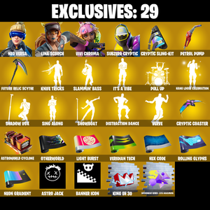 (PC/PSN/XBOX) 151 SKINS 🍒 Neo Versa 🍒 Lina Scorch 🍒 Vivi Chroma 🍒 Subzero Cryptic 🍒 Peter Griffin 🍒 Hades 🍒 Ronin 🍒 Omegarok 🍒 300 V-Buck PARENTAL CONTROL — Fortnite account listing