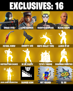 (PC/PSN/XBOX) 186 SKINS 💫 Snake Eyes ⚡️ Lina Scorch 💍 Naruto Uzumaki ⚡️ Black Adam 💍 Optimus Prime ⚡️ Zeus 💍 Snap ⚡️ Alli | 300 V-Buck | PARENTAL CONTROLS — Fortnite account listing