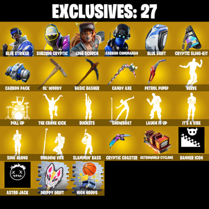 (PC/PSN/XBOX) 222 SKINS 🍒 Blue Striker 🍒 Subzero Cryptic 🍒 Lina Scorch 🍒 Carbon Commando 🍒 Raz 🍒 Torin 🍒 Backlash 🍒 Zeus 🍒 250 V-Buck PARENTAL CONTROL — Fortnite account listing