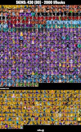 (PC) 2000 VB) 430 SKINS π₯ Renegade Raider π₯ Master Chief (Matte Black) π₯ Gold Midas π₯ Gold Meowscles π₯ Gold Brutus π₯ Striker Specialis | PARENTAL CONTROLS β image 8