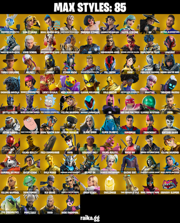 (PC/PSN/XBOX) 0 VB) 255 SKINS π° Renegade Raider π° Neo Versa π° Gold Brutus π° Gold Midas π° Keri Commander π° Unchained Ramirez π° Major Glory π° PARENTAL CONTROL β image 3