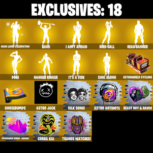 (PC/PSN) 700 VB) 227 SKINS ๐ซ Predator ๐ฅ Spectra Knight ๐ Kymera ๐ฅ Sorana ๐ Valeria ๐ฅ The Origin ๐ Peter Griffin ๐ฅ The Cube Queen | PARENTAL CONTROL โ Fortnite account listing