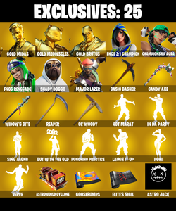 (PC/PSN/XBOX) 364 SKINS 🍒 Gold Midas 🍒 Gold Meowscles 🍒 Gold Brutus 🍒 FNCS 3:1 Champion 🍒 Championship Aura 🍒 FNCS Renegade 🍒 1150 V-Buck PARENTAL CONTROL — Fortnite account listing