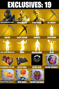 (PC) 265 SKINS 🔥 Master Chief (Matte Black) 🔥 Gold Brutus 🔥 Gold Midas 🔥 Gear Specialist Maya 🔥 Torin 🔥 The Imagined 🔥 50 V-Buc🔥 PARENTAL CONTROLS — Fortnite account listing