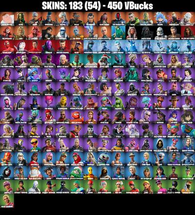(PC/PSN/XBOX) 183 SKINS 🍒 Peter Griffin 🍒 Hades 🍒 Ronin 🍒 Omegarok 🍒 Mizuki 🍒 Malik 🍒 The Ageless 🍒 Kado Thorne 🍒 450 V-Buck PARENTAL CONTROL — image 2
