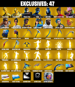 (PC/PSN/XBOX) 261 SKINS ๐ Renegade Raider ๐ Gold Midas ๐ Gold Brutus ๐ Snake Eyes ๐ Fixer ๐ Sultura ๐ Heron Stance Hero ๐ 400 V-Buck PARENTAL CONTROL โ Fortnite account listing