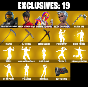 (PC/PSN/XBOX) 383 SKINS π« Renegade Raider β‘οΈ Aerial Assault Trooper π Master Chief (Matte Black) β‘οΈ Heron Stance Hero | 850 V-Buck | PARENTAL CONTROLS β Fortnite account listing