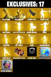 (PC/PSN) 236 SKINS ๐ฅ Renegade Raider ๐ฅ Gold Midas ๐ฅ Gold Brutus ๐ฅ Menace ๐ฅ Predator ๐ฅ Galaxy Scout ๐ฅ Catalyst ๐ฅ Raz ๐ฅ Ruin ๐ฅ 400 VB | PARENTAL CONTROLS โ Fortnite account listing