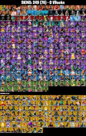 (PC) 249 SKINS π₯ FNCS Renegade π₯ John Wick π₯ Era π₯ Son Goku π₯ The Ageless π₯ Mizuki π₯ Snap π₯ Joltara π₯ Malik π₯ Optimus Prime π₯ 0 V-Bucπ₯ PARENTAL CONTROLS β image 2
