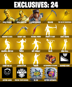 (PC) 215 SKINS ๐ฅ Renegade Raider ๐ฅ Gold Midas ๐ฅ Gold Brutus ๐ฅ Lina Scorch ๐ฅ Galaxy Scout ๐ฅ Catalyst ๐ฅ Son Goku ๐ฅ 100 VB | PARENTAL CONTROLS โ Fortnite account listing