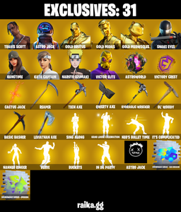 π₯ EXCLUSIVE OFFER π₯(PC/PSN/XBOX) 220 SKINS π« Travis Scott β‘οΈ Astro Jack π Gold Brutus β‘οΈ Gold Midas π Gold Meowscles β‘οΈ Snake Eyes π Hangtime β‘οΈ Kata Captain | 600 V-Buck | PARENTAL CONTROLS β Fortnite account listing