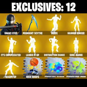 (PC/PSN/XBOX) 278 SKINS ๐ Renegade Raider ๐ Snake Eyes ๐ Gear Specialist Maya ๐ The Imagined ๐ Backlash ๐ Zeus ๐ 1100 V-Buck PARENTAL CONTROL โ Fortnite account listing