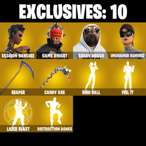 (PC/PSN/XBOX) 457 SKINS 🍒 Renegade Raider 🍒 Indigo Kuno 🍒 Aerial Assault Trooper 🍒 Fashion Banshee 🍒 Game Knight 🍒 Shady Doggo 🍒 Unchained Ramirez 🍒 150 V-Buck PARENTAL CONTROL — Fortnite account listing