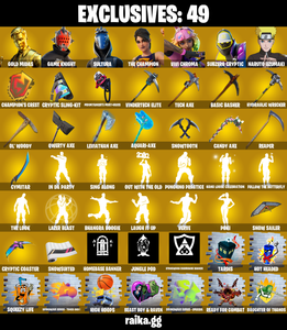 (PC) 700 VB) 251 SKINS π₯ Gold Midas π₯ Game Knight π₯ Sultura π₯ The Champion π₯ Vivi Chroma π₯ Subzero Cryptic π₯ Naruto Uzumaki π₯ Joey π₯ Viπ₯ PARENTAL CONTROLS β Fortnite account listing