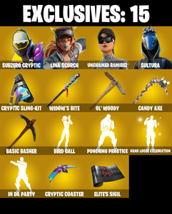 (PC) 206 SKINS 🔥 Renegade Raider 🔥 Subzero Cryptic 🔥 Lina Scorch 🔥 Unchained Ramirez 🔥 Sultura 🔥 Torin 🔥 The Imagined 🔥 200 V-Buc🔥 PARENTAL CONTROLS — Fortnite account listing