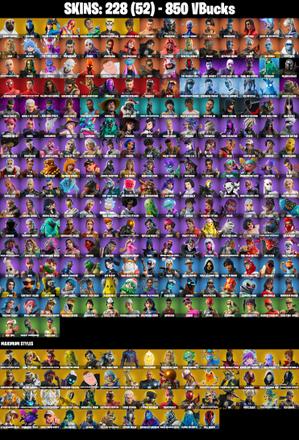(PC) 228 SKINS π₯ Renegade Raider π₯ Shady Doggo π₯ Sultura π₯ Cloud Striker π₯ Dummy Supreme π₯ Championship Jonesy π₯ Naruto Uzumaki π₯ 850 VB | PARENTAL CONTROLS β image 2