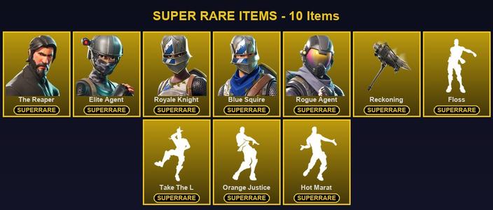 [PC/PSN/XBOX] 40 Skins | Blue Squire | Elite Agent | Reckoning | Rogue Agent | Royale Knight | The Reaper | Calamity | Carbide | Dark Voyager | Dire | Drift | Love Ranger | Omega | Rex | Valor | Axe-tral Form | Battlehawk | Blade of the Waning Moon — Fortnite account listing