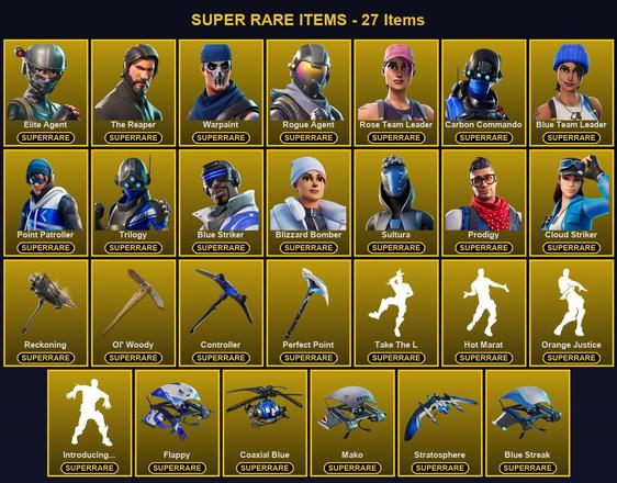 [PC/XBOX] 139 Skins | Blizzard Bomber | Blue Striker | Blue Team Leader | Carbon Commando | Cloud Striker | Controller | Elite Agent | Ol' Woody | Perfect Point | Point Patroller | Prodigy | Reckoning | Rogue Agent | Rose Team Leader | Sultura — image 1