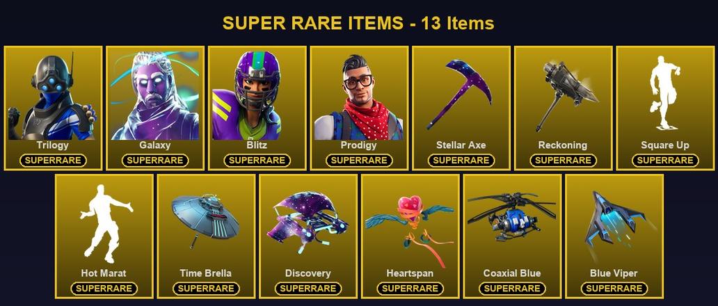 [PC] 82 Skins | Blitz | Galaxy | Prodigy | Reckoning | Stellar Axe | Trilogy | A.I.M. | Battle Hound | Blackheart | Calamity | Dire | Drift | Frozen Love Ranger | Frozen Raven | Frozen Red Knight | Hybrid | Luxe | Lynx | Omegarok | Rex | Rox | Ruin — image 1