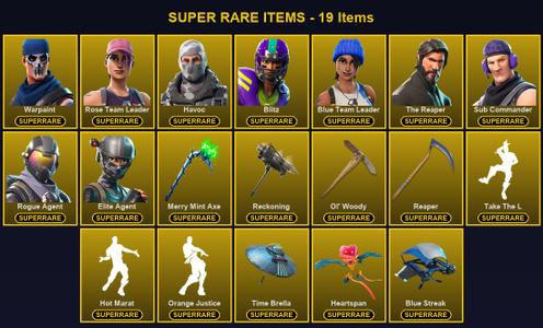 [PC/XBOX] 83 Skins | Blitz | Blue Team Leader | Elite Agent | Havoc | Merry Mint Axe | Ol' Woody | Reaper | Reckoning | Rogue Agent | Rose Team Leader | Sub Commander | The Reaper | Warpaint | Blackheart | Calamity | Carbide | Dark Voyager | Drift — Fortnite account listing