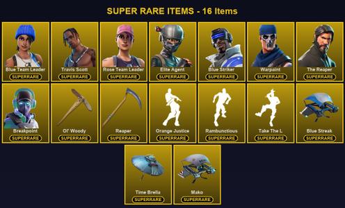 [PC/PSN/XBOX] 77 Skins | Blue Striker | Blue Team Leader | Breakpoint | Elite Agent | Ol' Woody | Reaper | Rose Team Leader | The Reaper | Travis Scott | Warpaint | All Might | Backlash | Carbide | Dark Voyager | Deadpool | Fade | Fusion — Fortnite account listing
