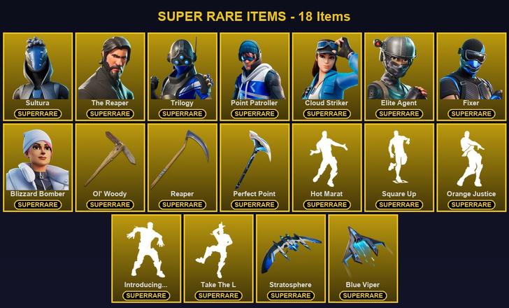 [PC/PSN/XBOX] 93 Skins | Blizzard Bomber | Cloud Striker | Elite Agent | Fixer | Ol' Woody | Perfect Point | Point Patroller | Reaper | Sultura | The Reaper | Trilogy | Carbide | Dark Voyager | Deadpool | Gear Specialist Maya | Joey | Kymera | Midas — image 1