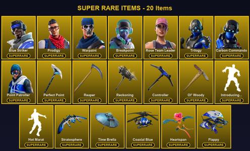 [PC/XBOX] 86 Skins | Blue Striker | Breakpoint | Carbon Commando | Controller | Ol' Woody | Perfect Point | Point Patroller | Prodigy | Reaper | Reckoning | Rose Team Leader | Trilogy | Warpaint | A.I.M. | Blackheart | Calamity | Catalyst | Deadpool — Fortnite account listing