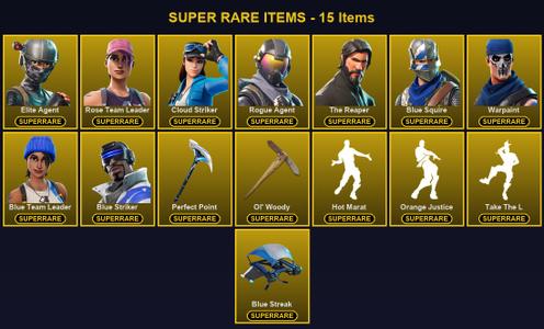 [PC/PSN/XBOX] 53 Skins | Blue Squire | Blue Striker | Blue Team Leader | Cloud Striker | Elite Agent | Ol' Woody | Perfect Point | Rogue Agent | Rose Team Leader | The Reaper | Warpaint | Carbide | Dark Voyager | Drift | Lynx | Moisty Merman | Omega — Fortnite account listing