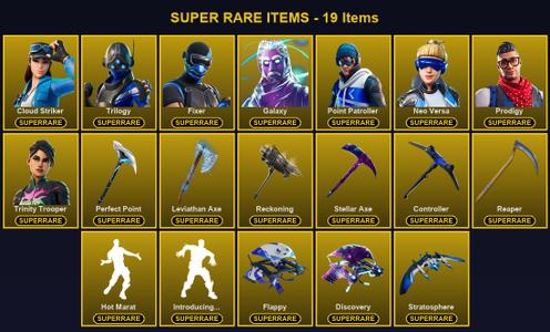[PC/PSN/XBOX] 184 Skins | Cloud Striker | Controller | Fixer | Galaxy | Leviathan Axe | Neo Versa | Perfect Point | Point Patroller | Prodigy | Reaper | Reckoning | Stellar Axe | Trilogy | Trinity Trooper | Alli | Blackheart | Calamity | Catalyst — Fortnite account listing