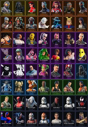 [PC/XBOX] 57 Skins | Darth Vader | Ol' Woody | Rogue Agent | Rue | All Might | Carbide | Deadeye | Deadpool | Gear Specialist Maya | Malik | Omega | Ronin | Shogun | Snap | Son Goku | The Visitor | Valor | 928 Axes | Adira | Agent Peely — image 2