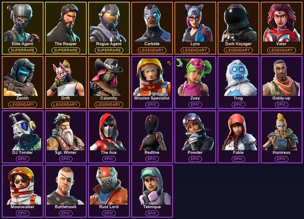 [PC/PSN] 25 Skins | Elite Agent | Reckoning | Rogue Agent | The Reaper | Calamity | Carbide | Dark Voyager | Drift | Lynx | Valor | Zenith | Battlehawk | DJ Yonder | EVA | Fable | Giddy-up | Huntress | Mission Specialist | Moonwalker | Pot O' Gold — image 2