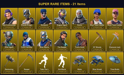 [PC/XBOX] 188 Skins | Blue Squire | Blue Team Leader | Diamond Jack | Elite Agent | Havoc | Ol' Woody | Point Patroller | Reaper | Reckoning | Rogue Agent | Rose Team Leader | Royale Knight | Sub Commander | The Reaper | Travis Scott | Warpaint | A.I.M. — Fortnite account listing